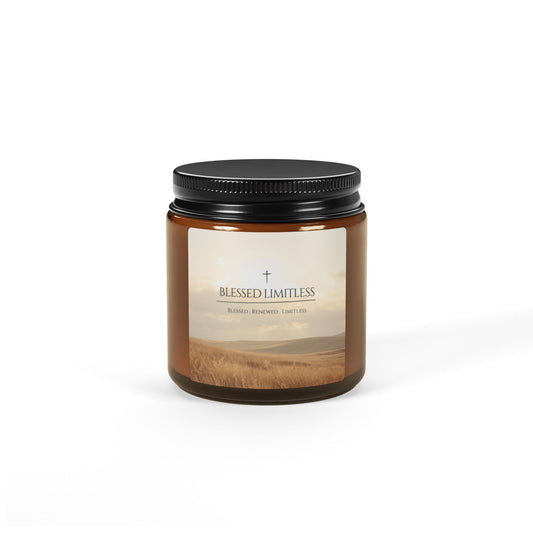 Blessed & Limitless Soy Candle — Amber Jar Scented Candle (Multiple Sizes)