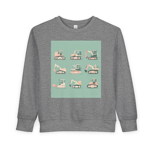 Digger Sweatshirt – Fun Construction Design Toddler Sweatshirt