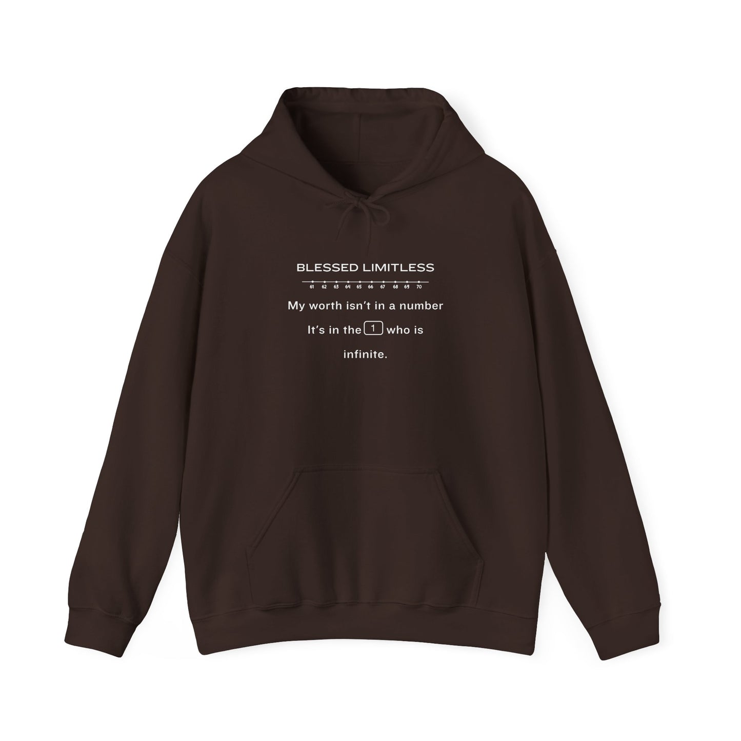 My Worth Is Not in a Number Hoodie – Faith Identity Statement Unisex Heavy Blend™ Hooded Sweatshirt
