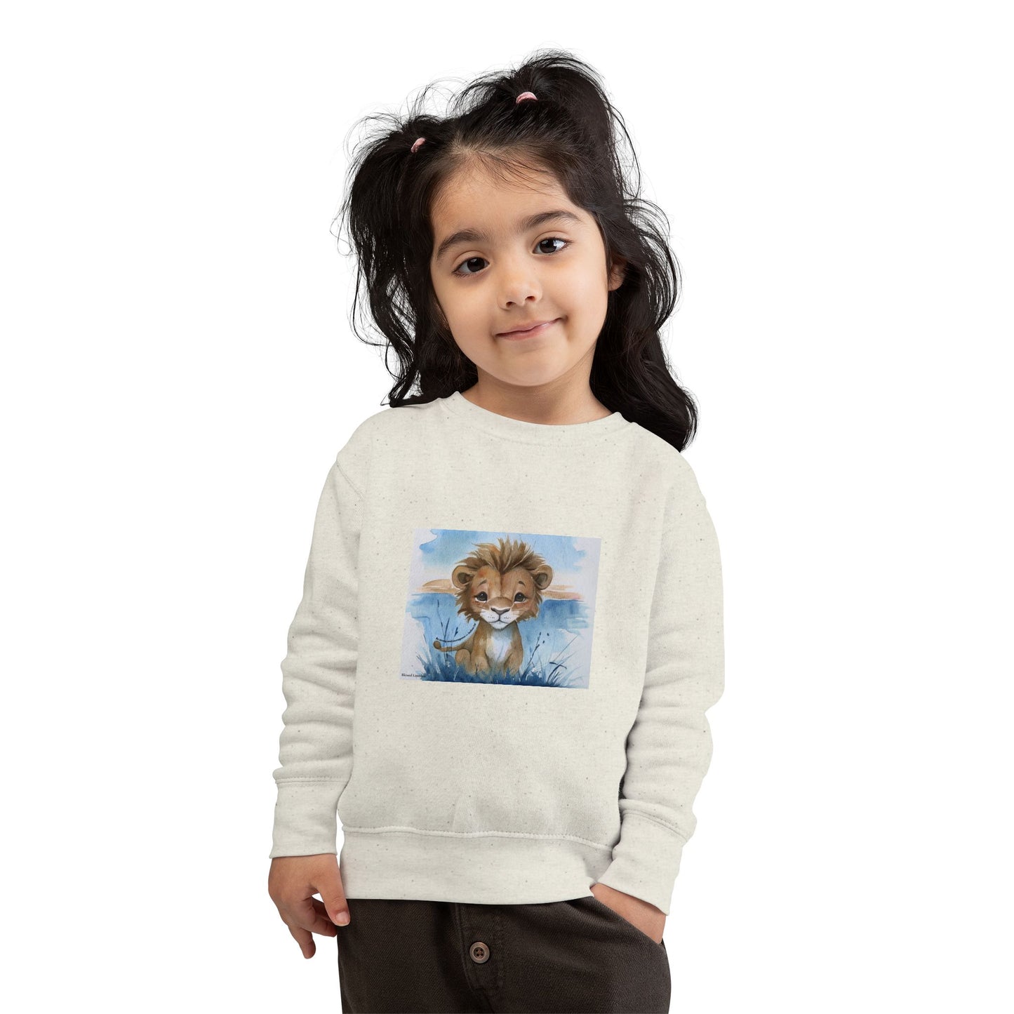 Kids “Be Strong & Courageous” Lion Shirt – Joshua 1:9 Toddler Sweatshirt