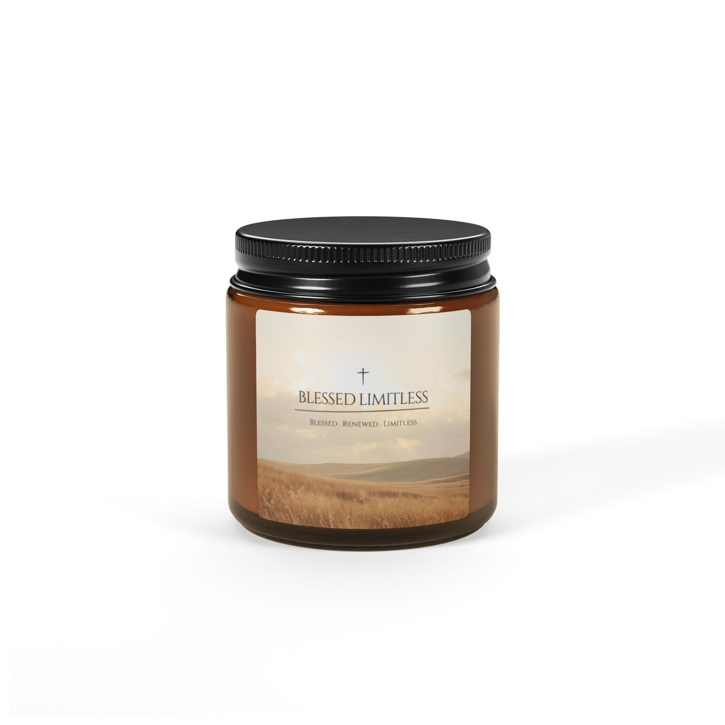 Blessed & Limitless Soy Candle — Amber Jar Scented Candle (Multiple Sizes)
