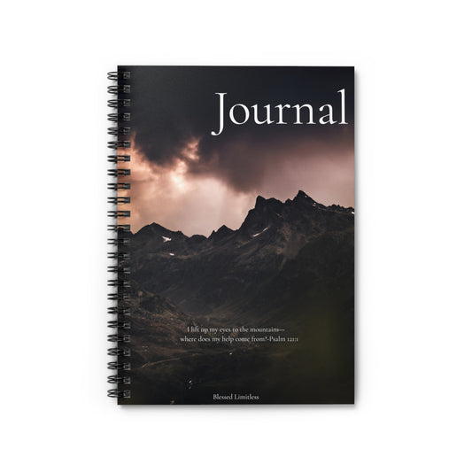 Psalm 121:1 Sunrise Mountains Journal – A Faith-Inspired Reflection Notebook