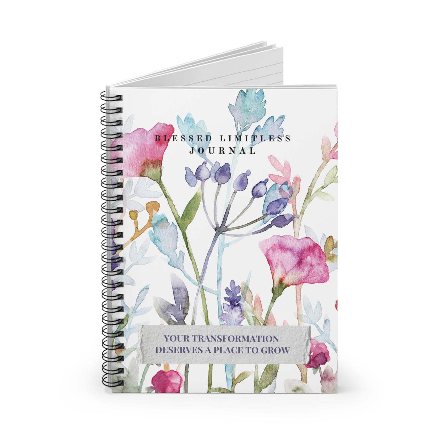 Growing My Transformation: A Watercolor Floral Journal for Personal Growth & Self-Reflection