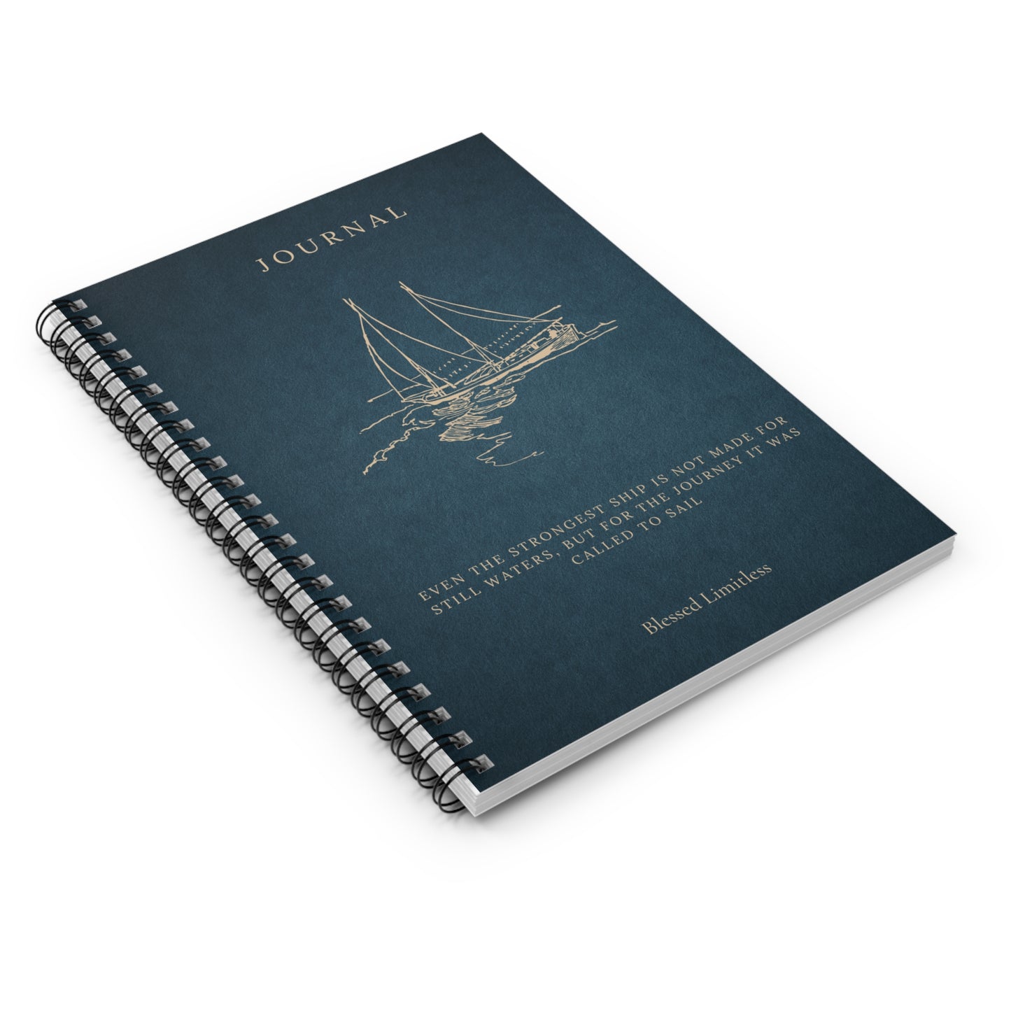 Sailboat Journal Spiral Notebook, Ruled Lined Journal