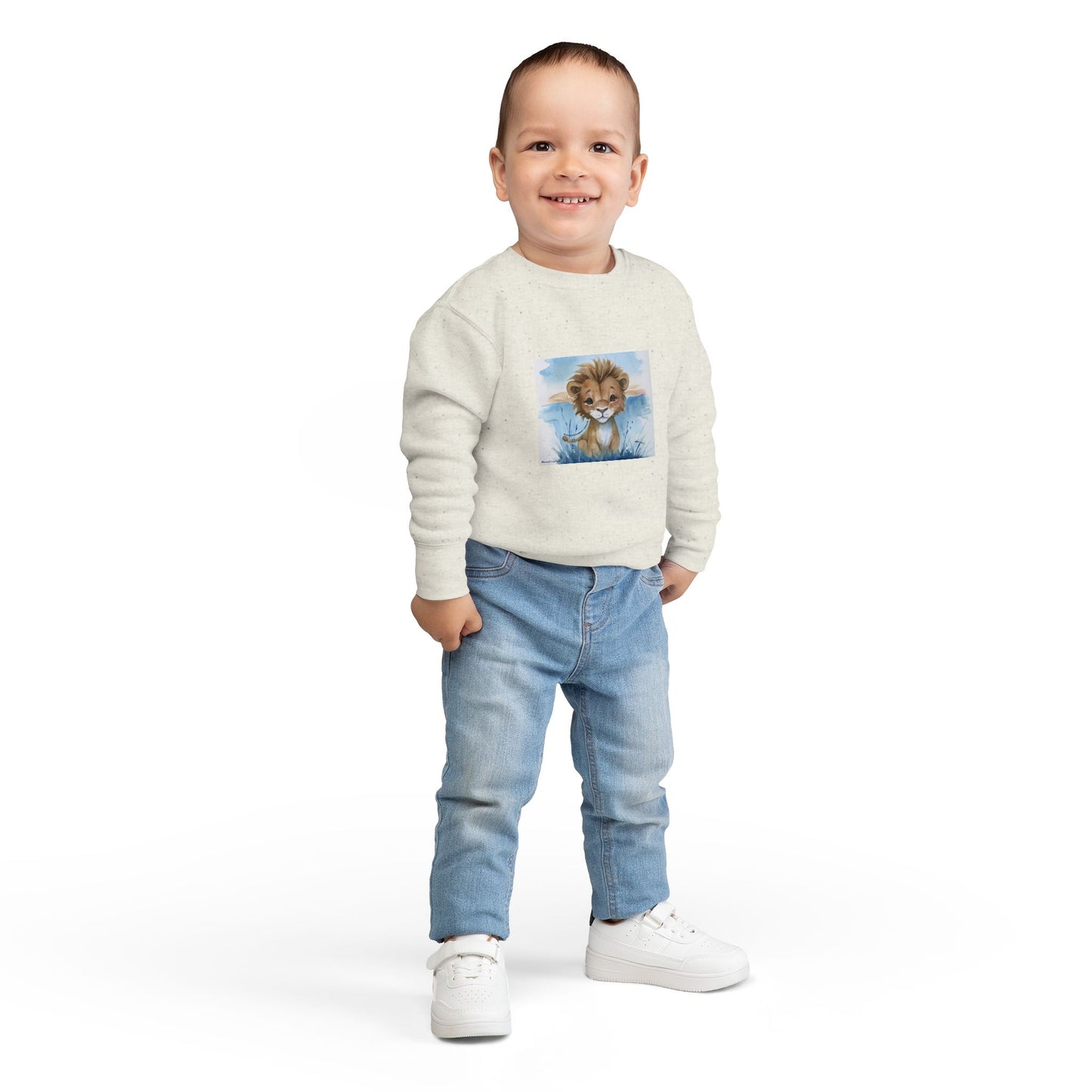 Kids “Be Strong & Courageous” Lion Shirt – Joshua 1:9 Toddler Sweatshirt