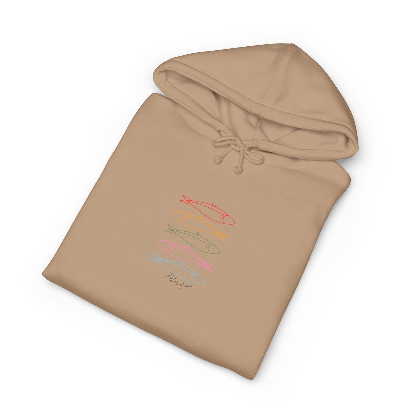 "Fisher of Men" Christian Hoodie – Faith-Based Graphic Pullover -Unisex Heavyweight Hooded Sweatshirt
