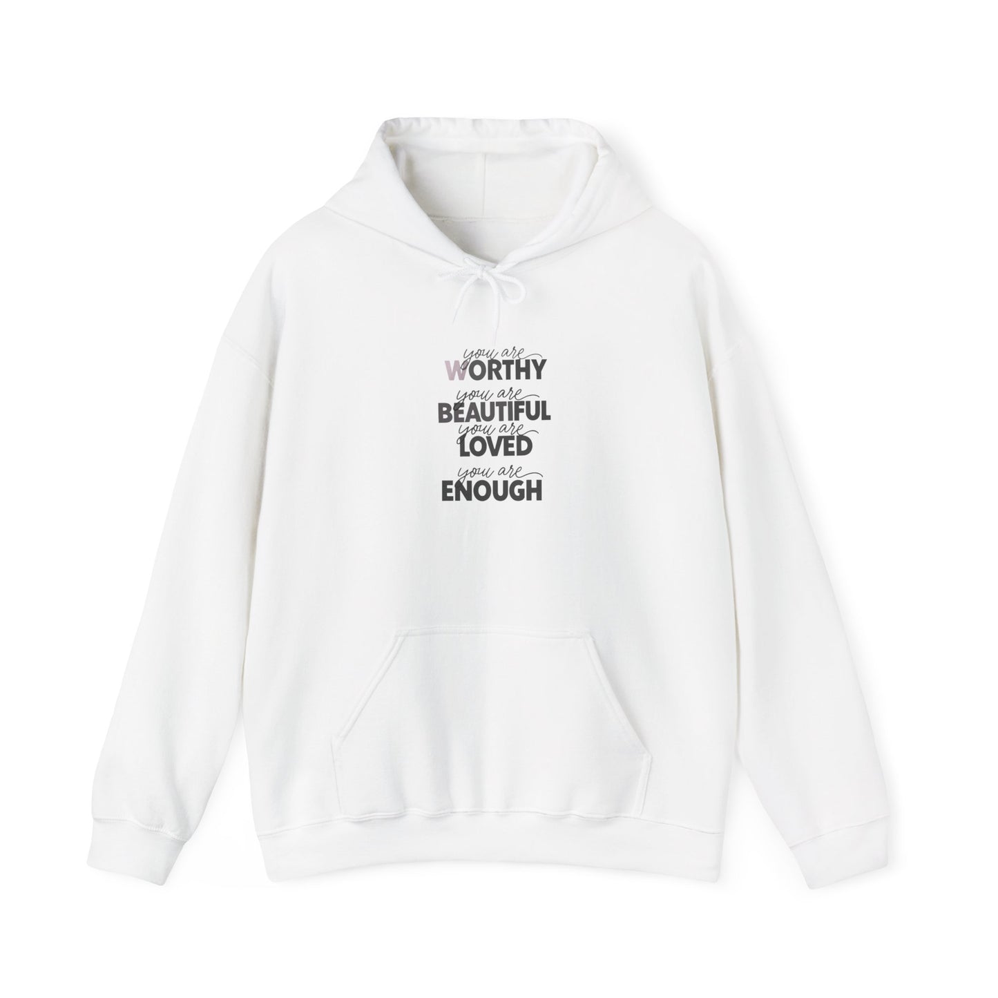 You Are Worthy Hoodie – A Confidence & Encouragement Statement Unisex Heavy Blend™ Hooded Sweatshirt