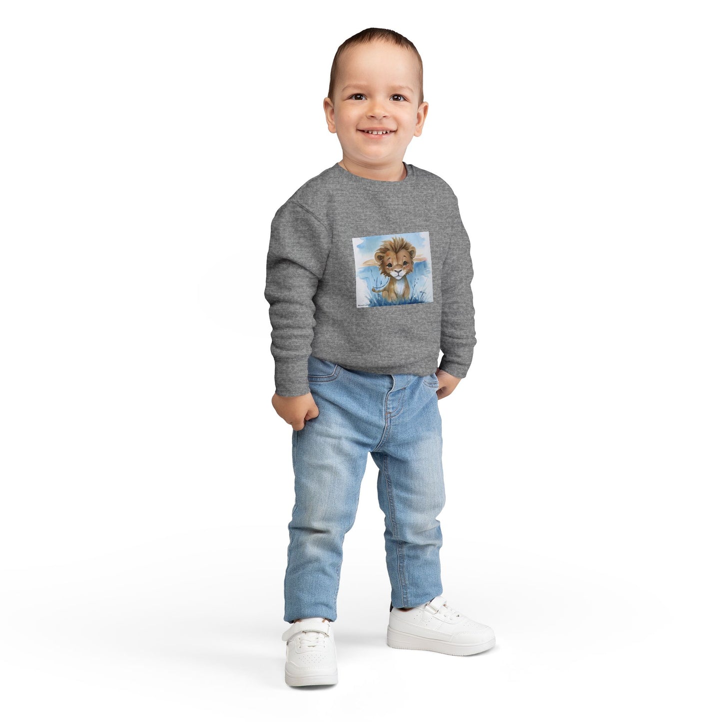 Kids “Be Strong & Courageous” Lion Shirt – Joshua 1:9 Toddler Sweatshirt