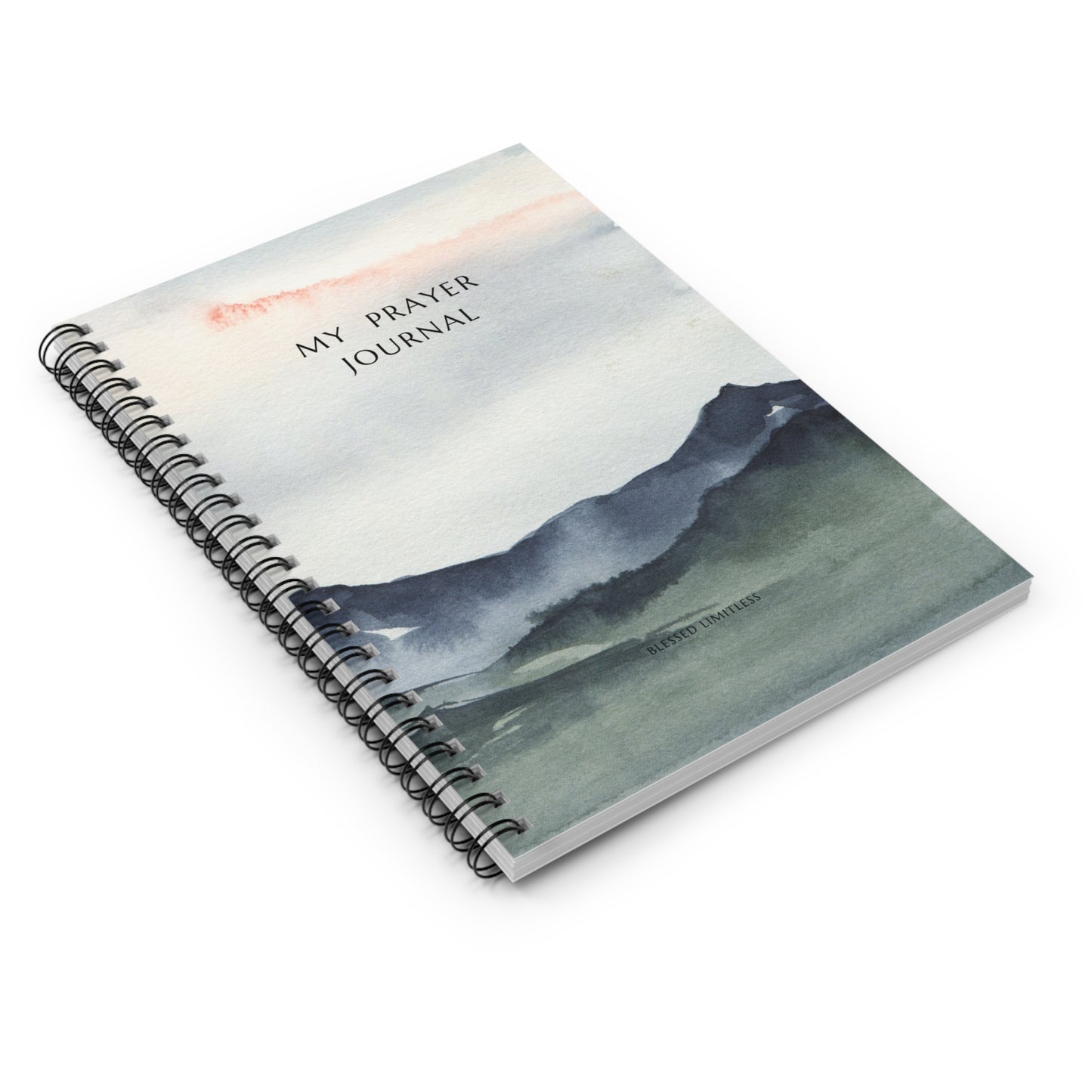 Watercolour Mountains Journal – A Nature-Inspired Reflection Notebook