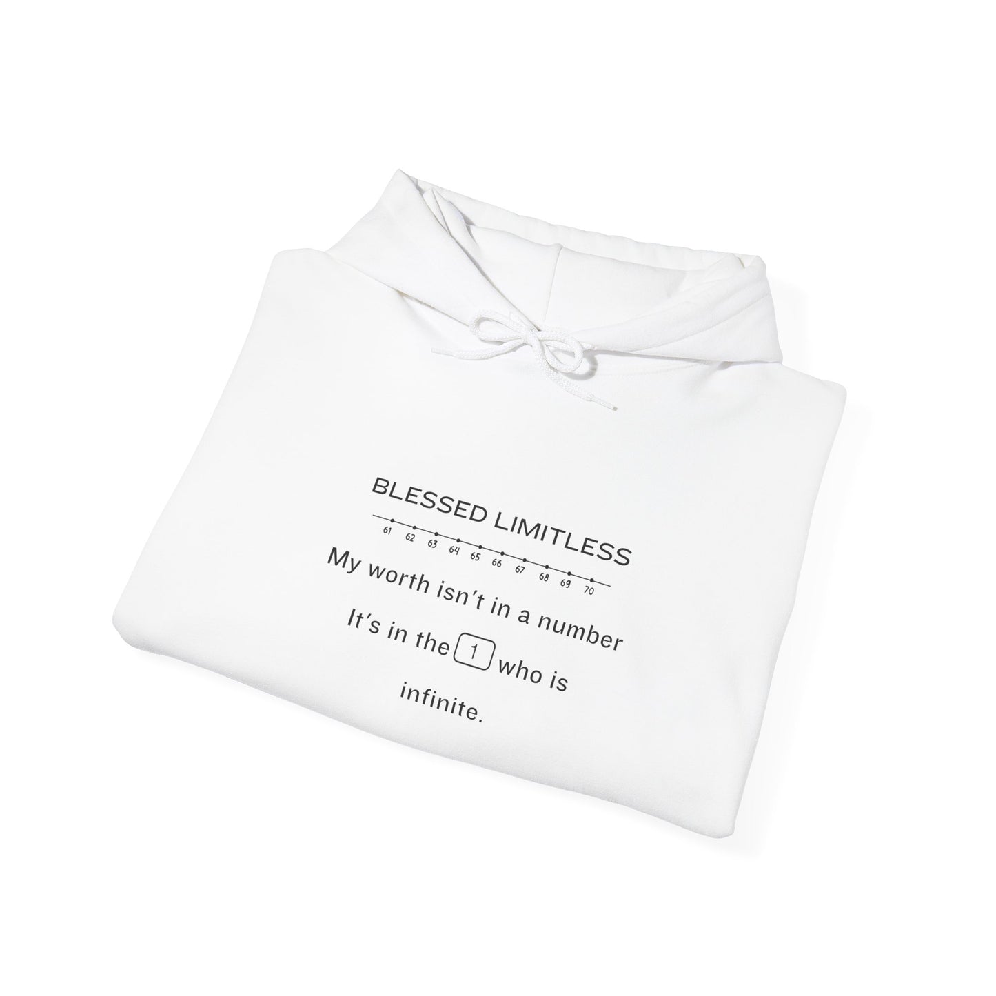 My Worth Is Not in a Number Hoodie – Faith Identity Statement Unisex Heavy Blend™ Hooded Sweatshirt