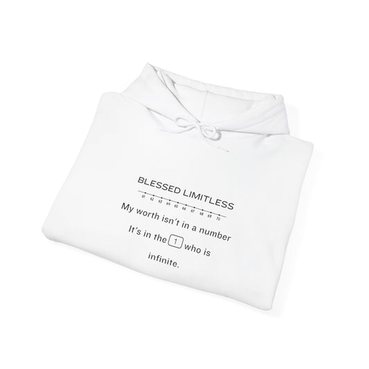 My Worth Is Not in a Number Hoodie – Faith Identity Statement Unisex Heavy Blend™ Hooded Sweatshirt