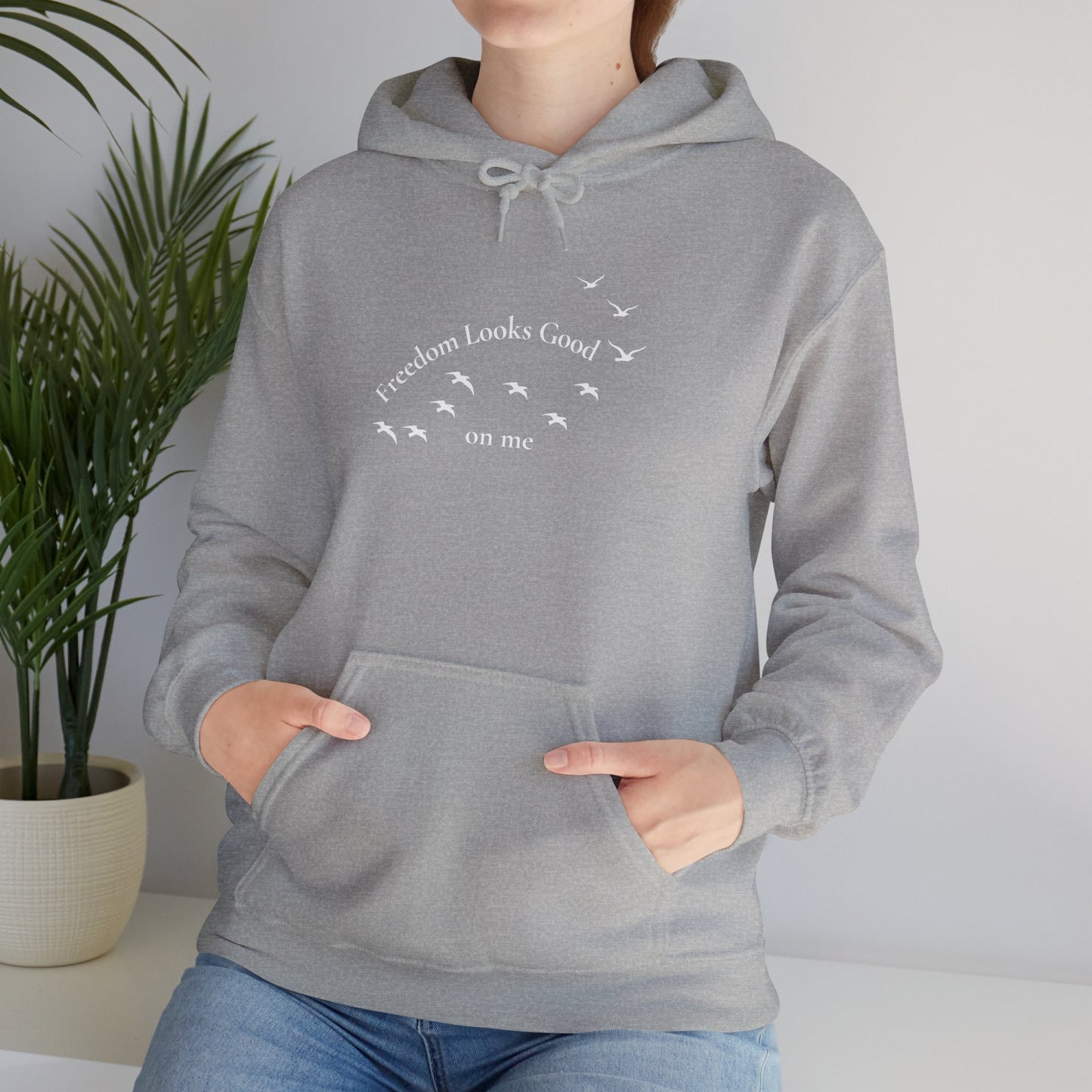 Freedom Looks Good on Me Hoodie – A Bold Faith & Confidence Statement Unisex Heavy Blend™ Hooded Sweatshirt