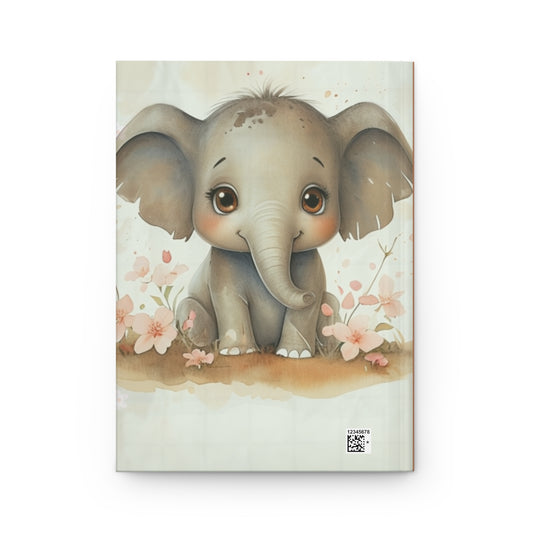 Baby Elephant Hardcover Journal