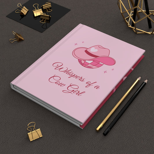 Pink Cowgirl Disco Hardcover Journal — "Whispers of a Cowgirl"