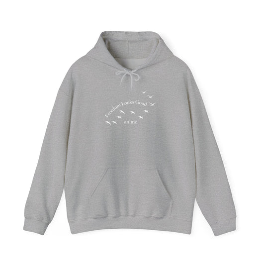 Freedom Looks Good on Me Hoodie – A Bold Faith & Confidence Statement Unisex Heavy Blend™ Hooded Sweatshirt