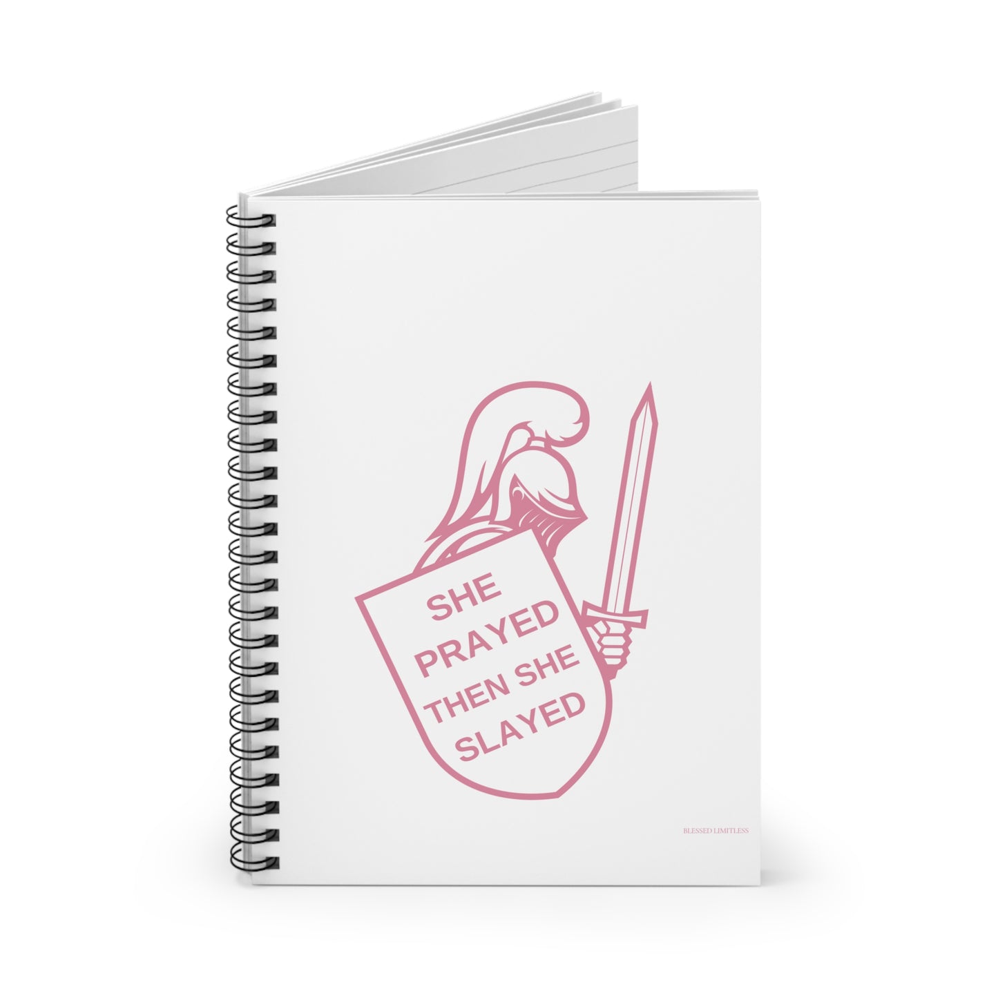 She Prayed and Then She Slayed Journal – Warrior Faith Notebook