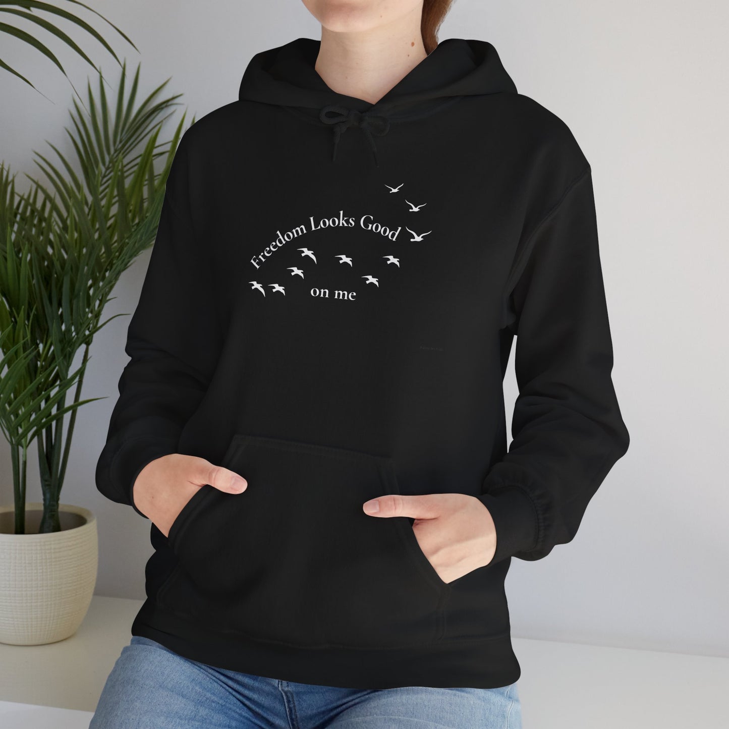 Freedom Looks Good on Me Hoodie – A Bold Faith & Confidence Statement Unisex Heavy Blend™ Hooded Sweatshirt