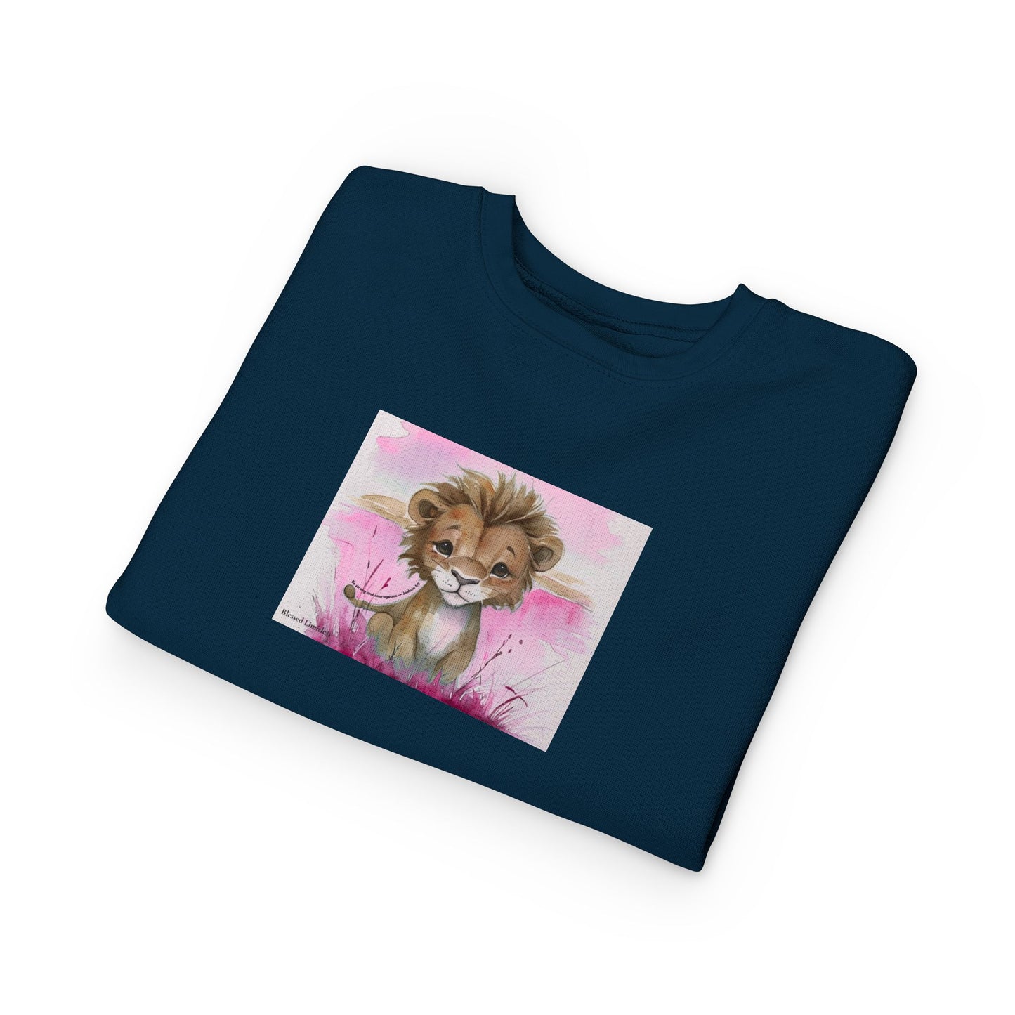 Kids “Be Strong & Courageous” Lion Shirt – Joshua 1:9  Toddler Sweatshirt