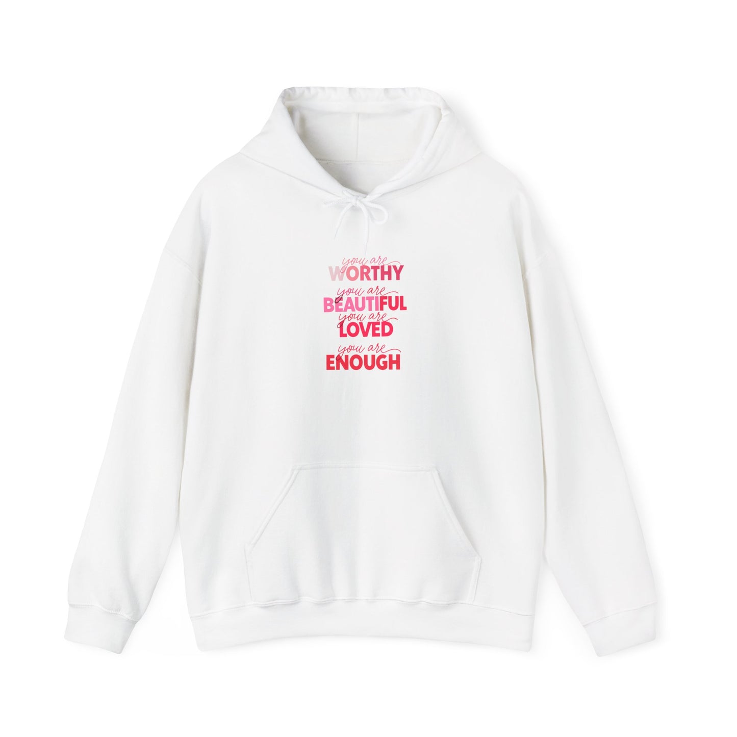 You Are Worthy Hoodie – A Confidence & Encouragement Statement Unisex Heavy Blend™ Hooded Sweatshirt