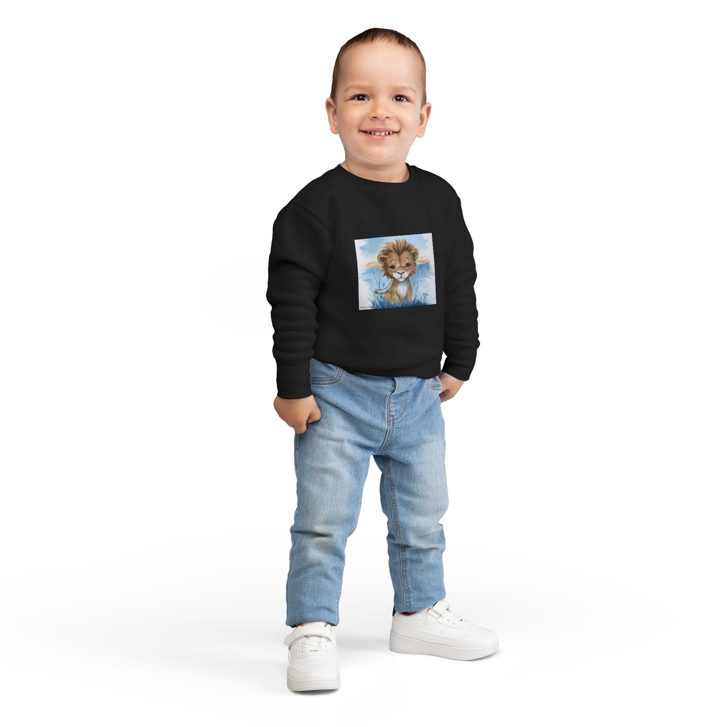 Kids “Be Strong & Courageous” Lion Shirt – Joshua 1:9 Toddler Sweatshirt
