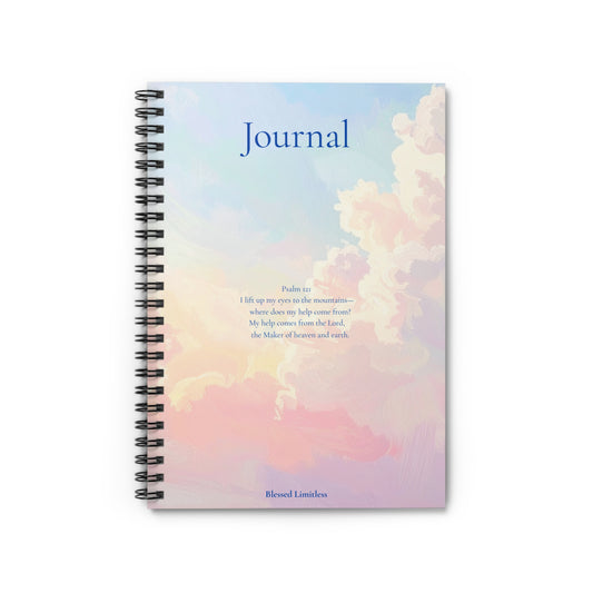 Water coloured clouds Spiral Notebook - Ruled Line