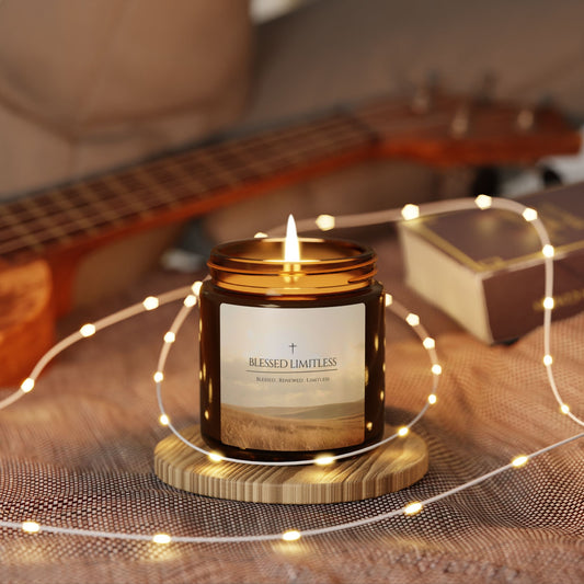 Blessed & Limitless Soy Candle — Amber Jar Scented Candle (Multiple Sizes)