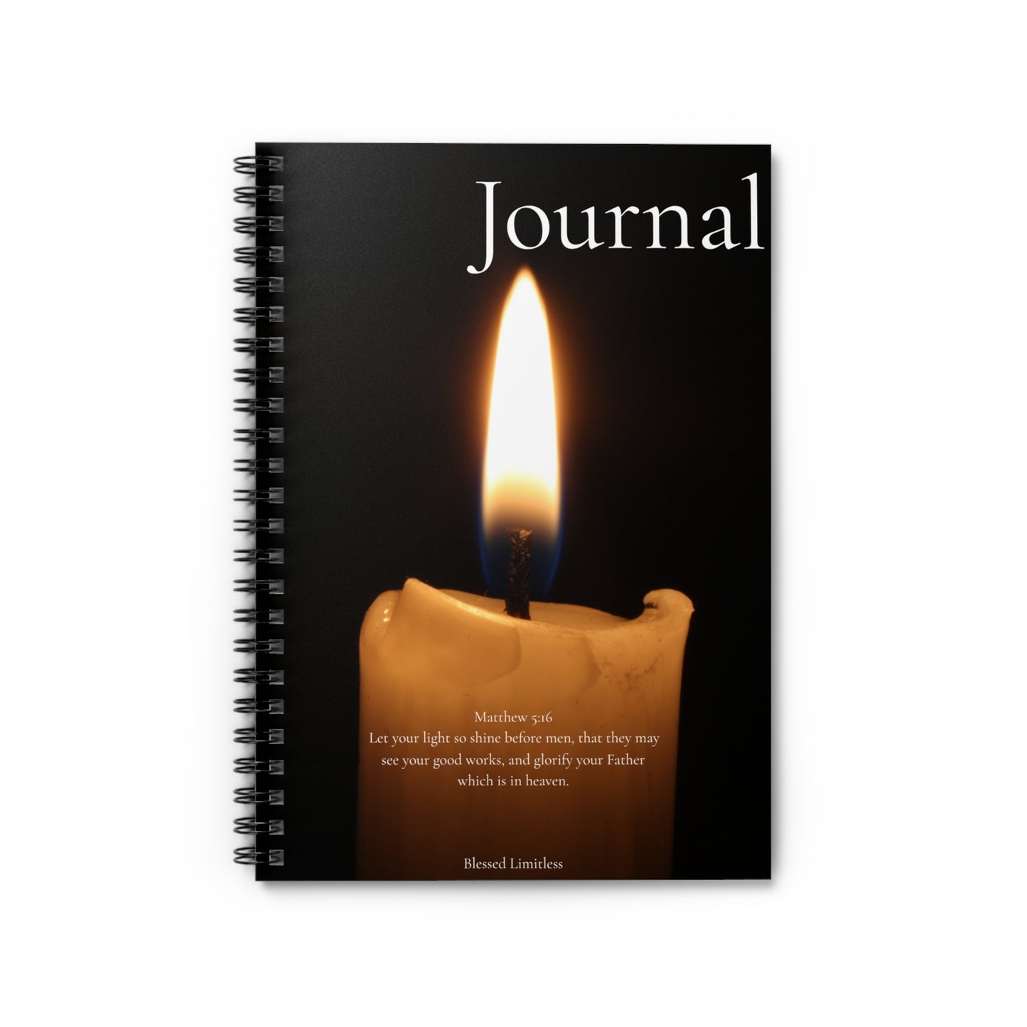 Matthew 5:16 Candle Journal – A Faith-Inspired Notebook for Light, Purpose & Reflection