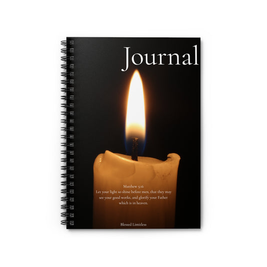 Matthew 5:16 Candle Journal – A Faith-Inspired Notebook for Light, Purpose & Reflection