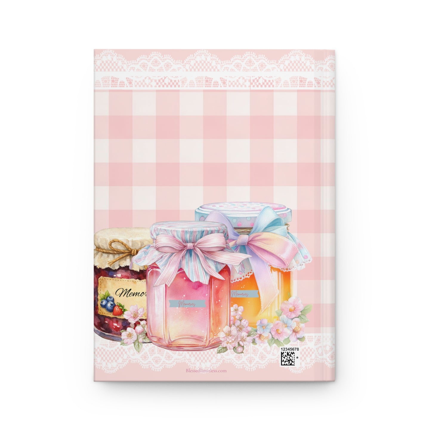 Preserved Memories Journal — Pink Gingham Hardcover Memory Keepsake