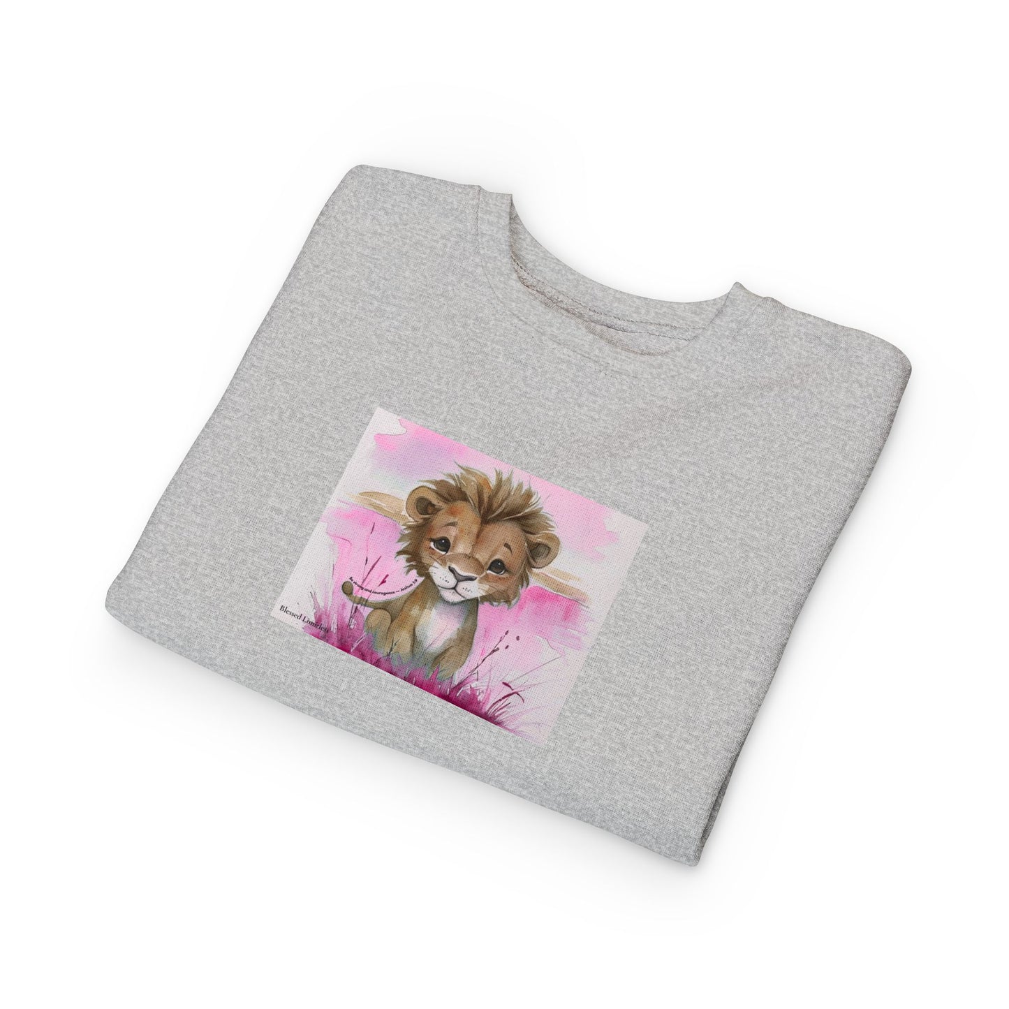 Kids “Be Strong & Courageous” Lion Shirt – Joshua 1:9  Toddler Sweatshirt