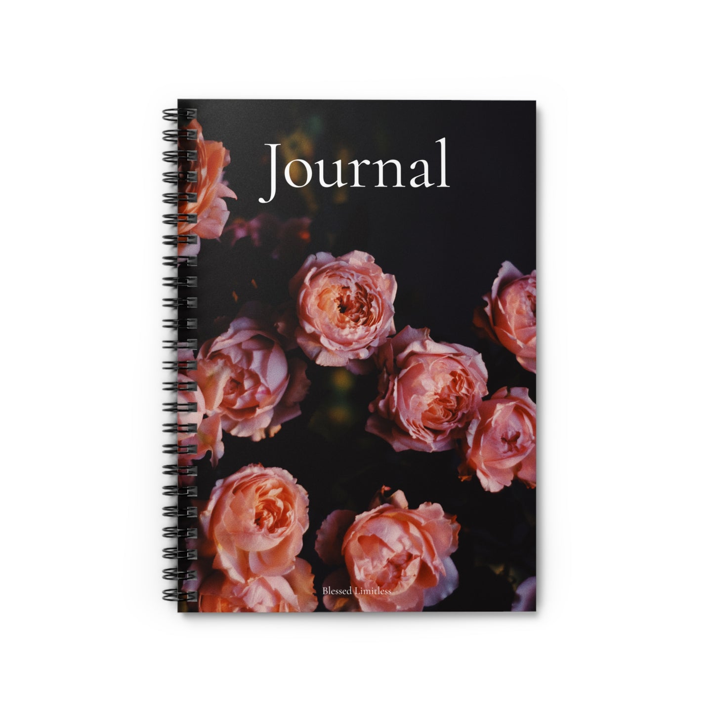 Floral Journal Notebook — Rose Bouquet Spiral Ruled Notebook