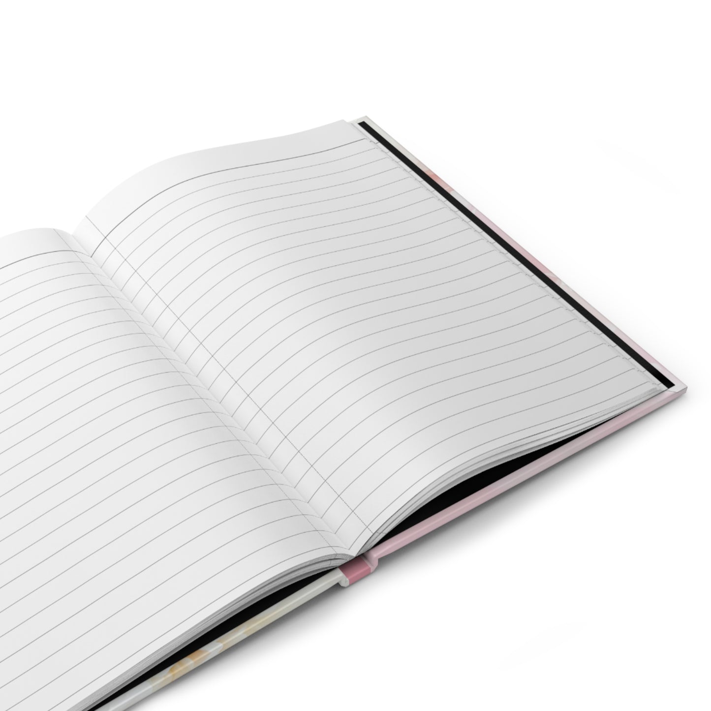 Pale Pink Rose Hardcover Journal — 'Journal' Soft Matte Notebook