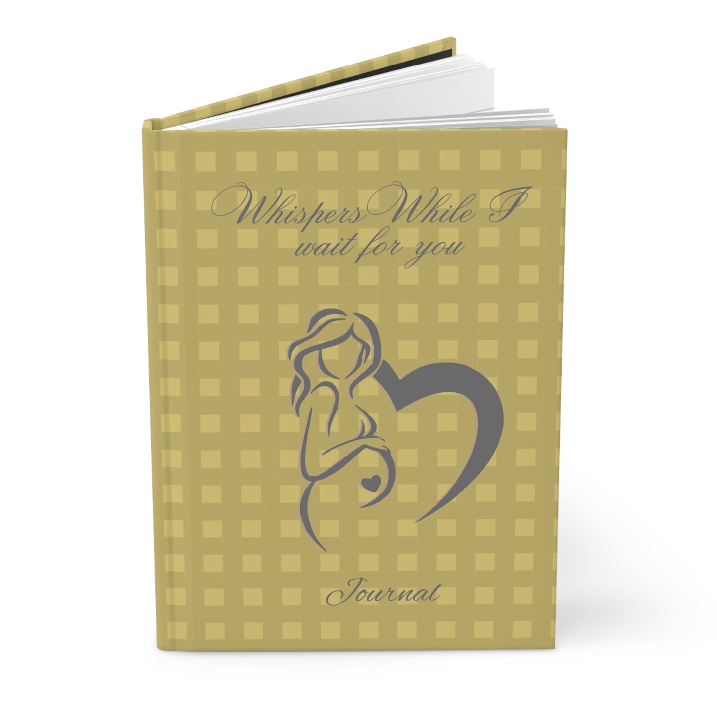 Pregnancy Journal Hardcover — "Whispers While I Wait for You" Maternity Keepsake