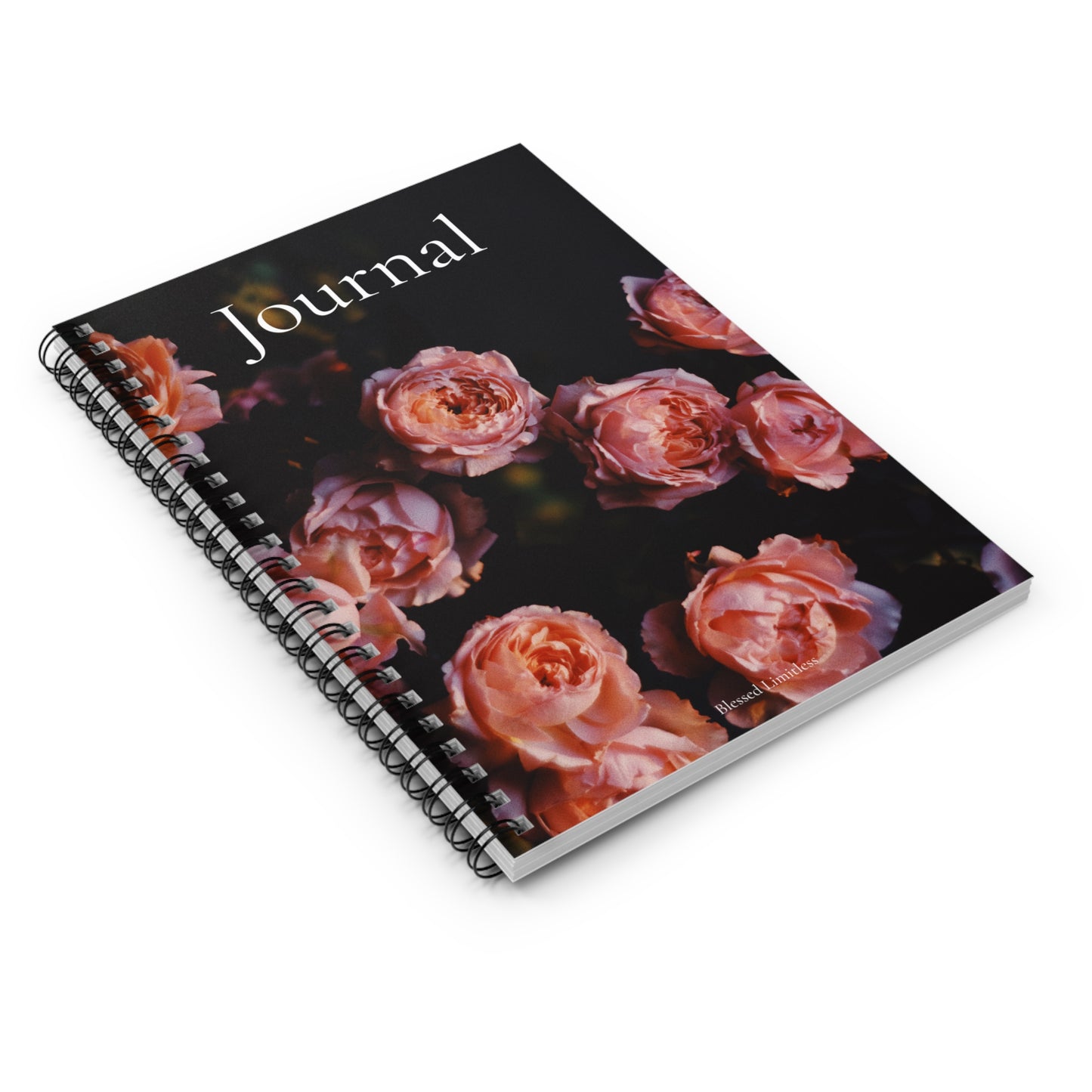 Floral Journal Notebook — Rose Bouquet Spiral Ruled Notebook