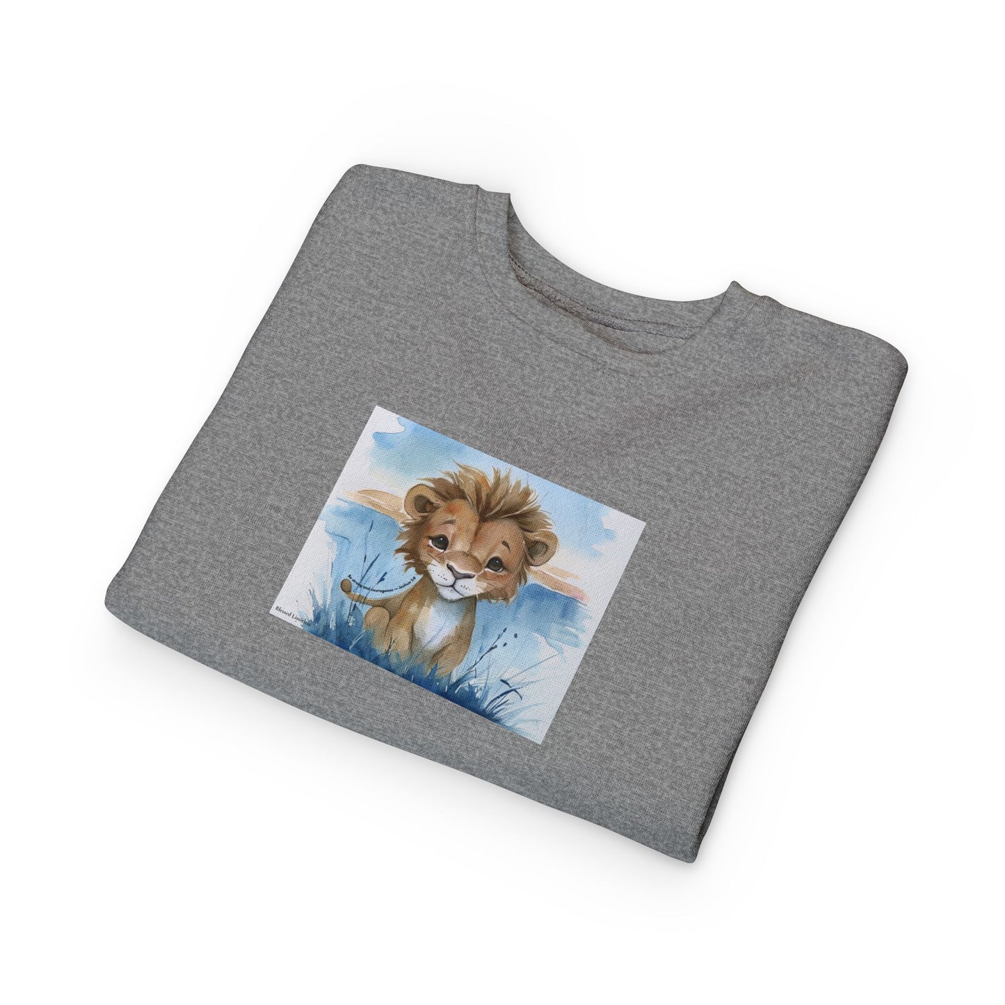 Kids “Be Strong & Courageous” Lion Shirt – Joshua 1:9 Toddler Sweatshirt