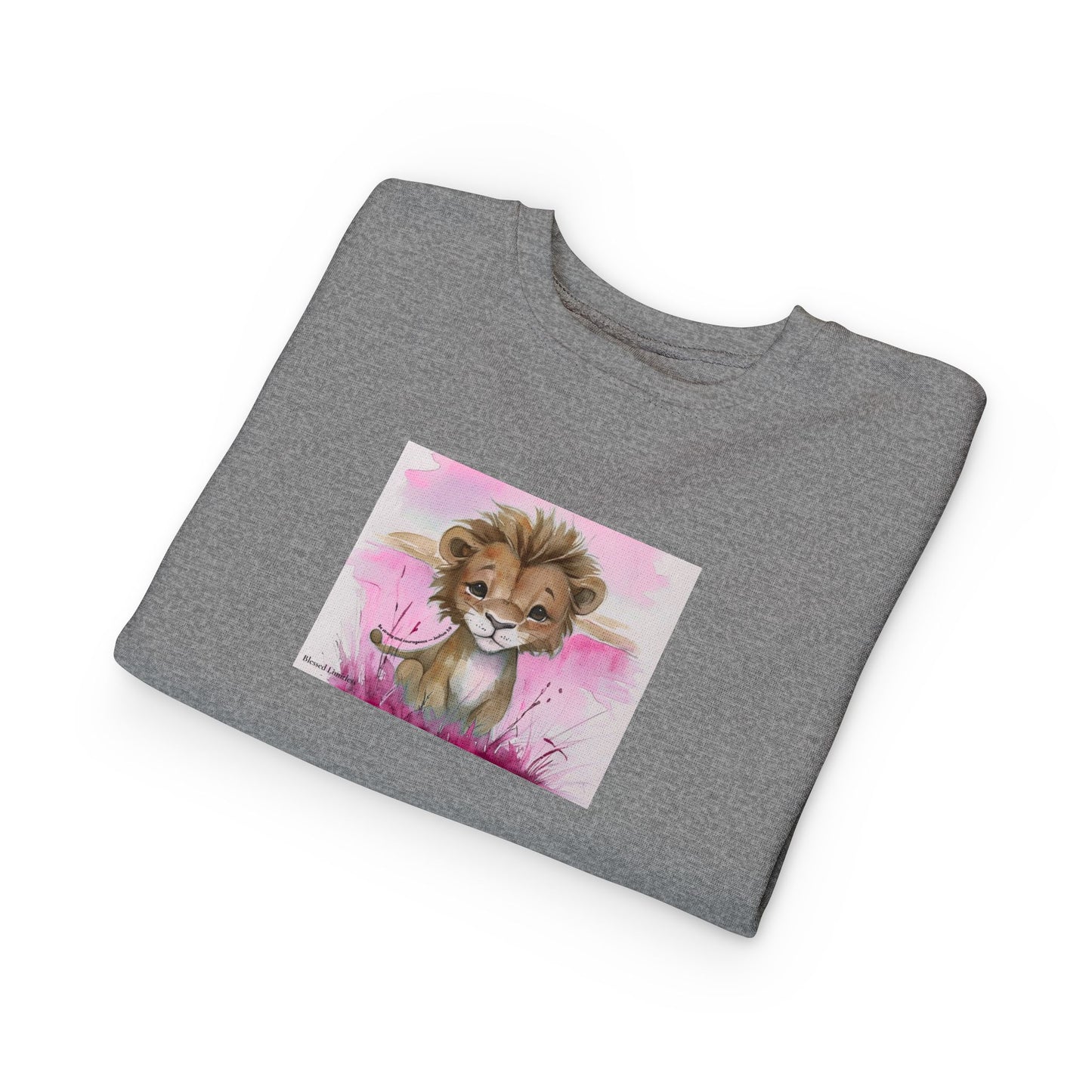 Kids “Be Strong & Courageous” Lion Shirt – Joshua 1:9  Toddler Sweatshirt
