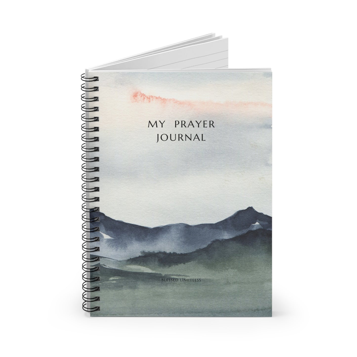 Watercolour Mountains Journal – A Nature-Inspired Reflection Notebook