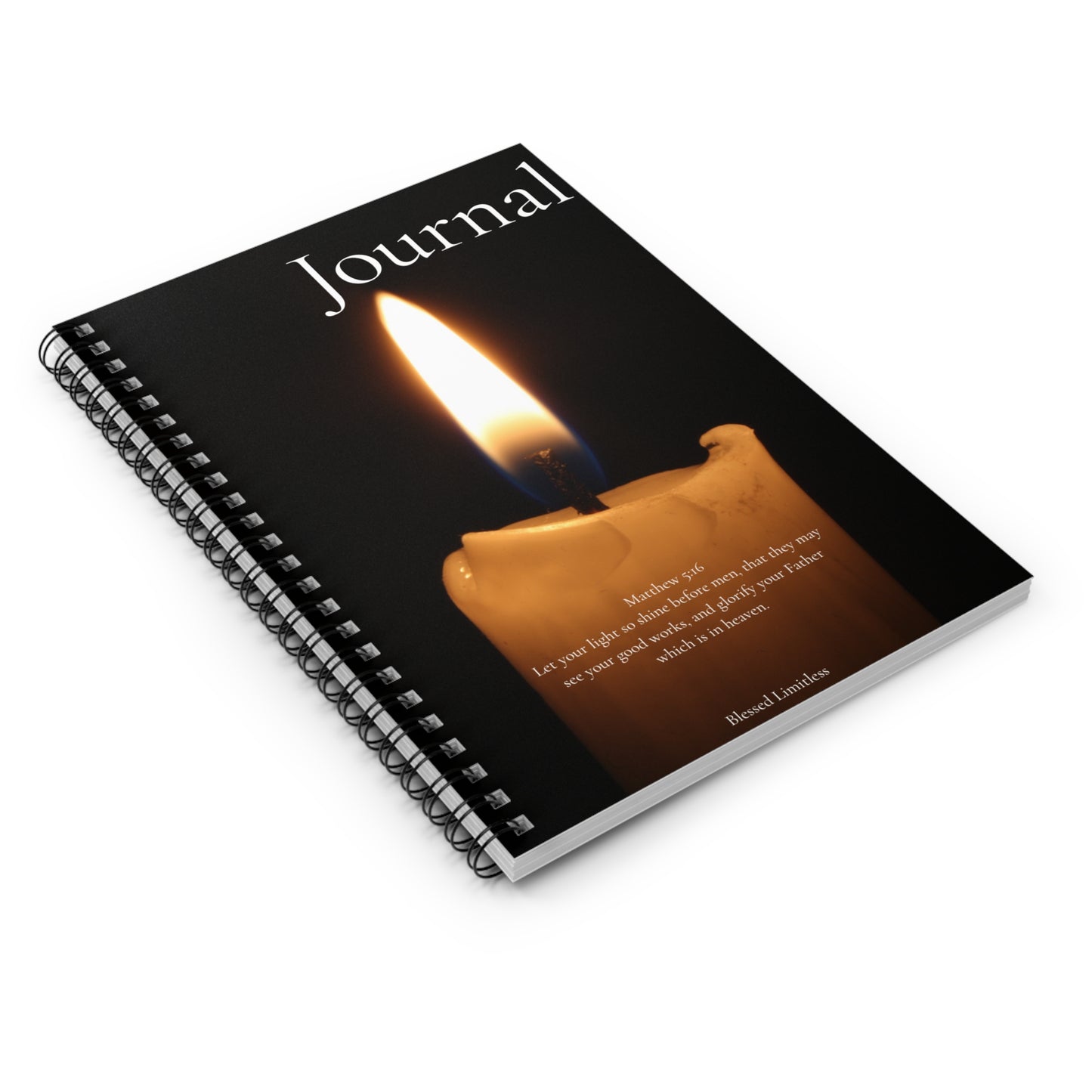 Matthew 5:16 Candle Journal – A Faith-Inspired Notebook for Light, Purpose & Reflection