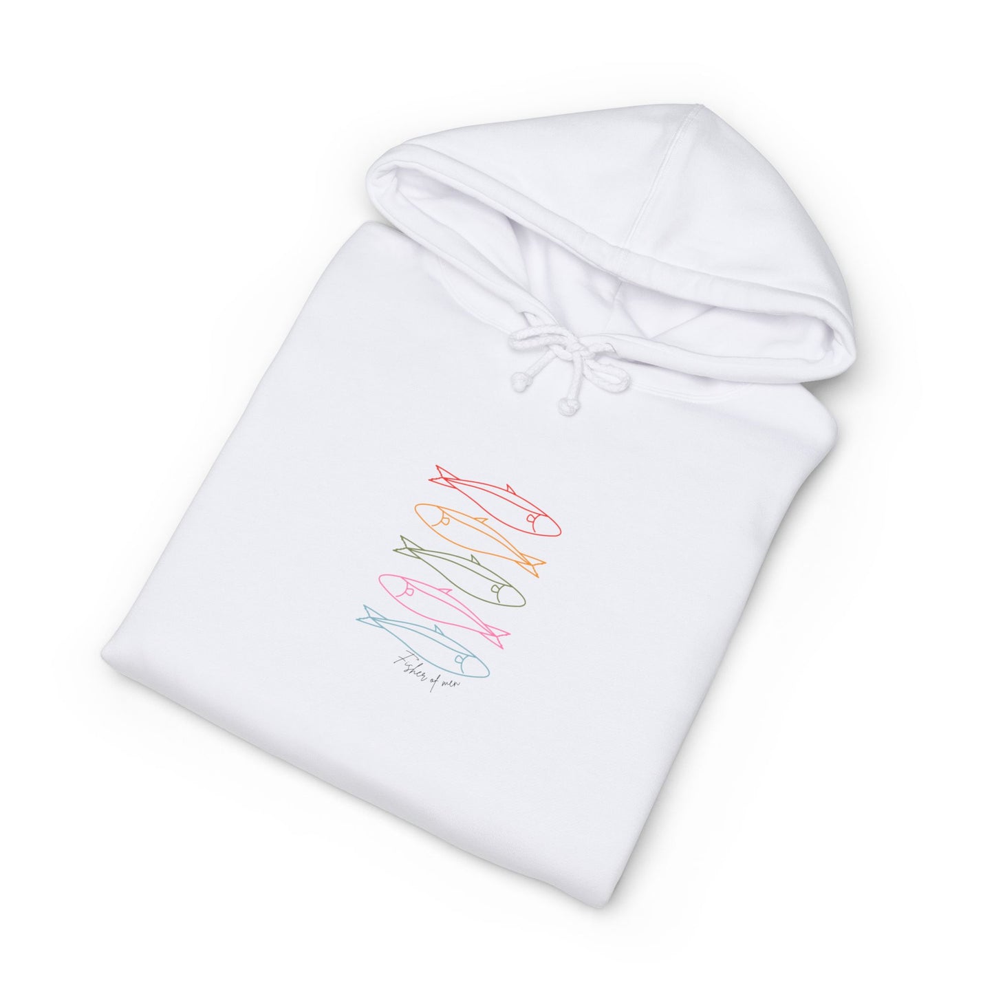 "Fisher of Men" Christian Hoodie – Faith-Based Graphic Pullover -Unisex Heavyweight Hooded Sweatshirt
