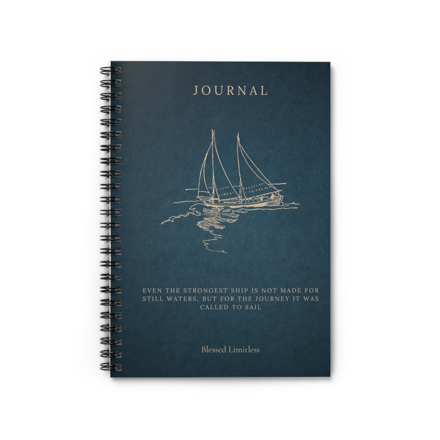 Sailboat Journal Spiral Notebook, Ruled Lined Journal