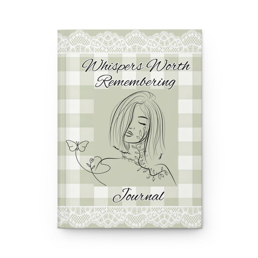 Remembering Journal — Soft Green Butterfly Hardcover Journal ("Whispers Worth Remembering")