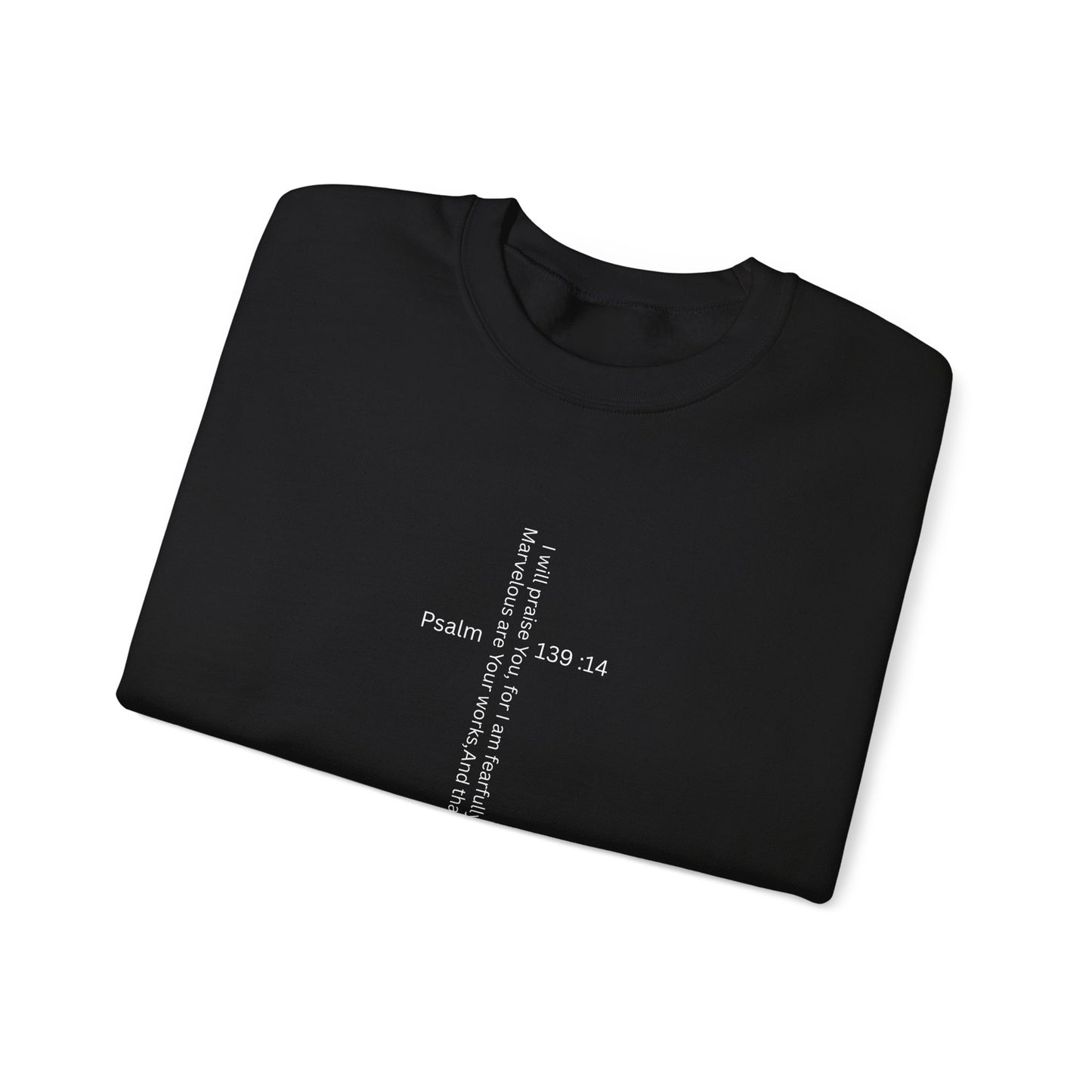 Psalm 139:14 Crewneck Sweatshirt – Fearfully & Wonderfully Made Unisex Heavy Blend™ Crewneck Sweatshirt
