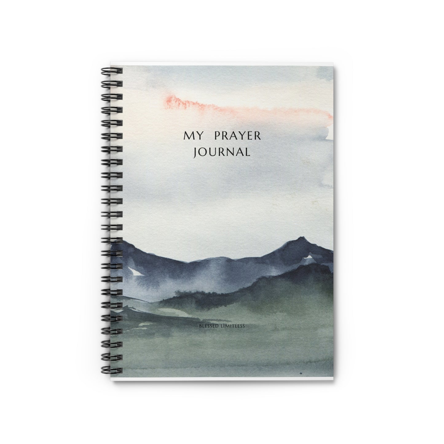 My Prayer Journal Spiral Notebook | Watercolor Mountain Prayer Journal