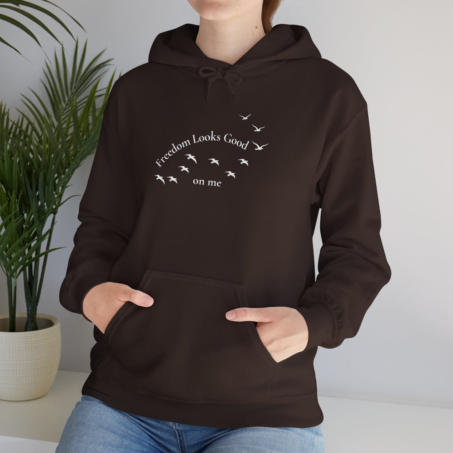 Freedom Looks Good on Me Hoodie – A Bold Faith & Confidence Statement Unisex Heavy Blend™ Hooded Sweatshirt