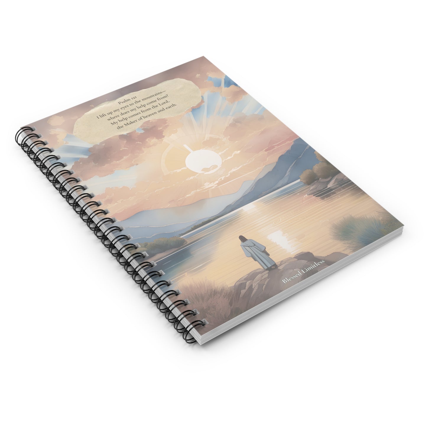 Psalm 121:1 Watercolour Jesus Journal – A Faith-Inspired Reflection Notebook