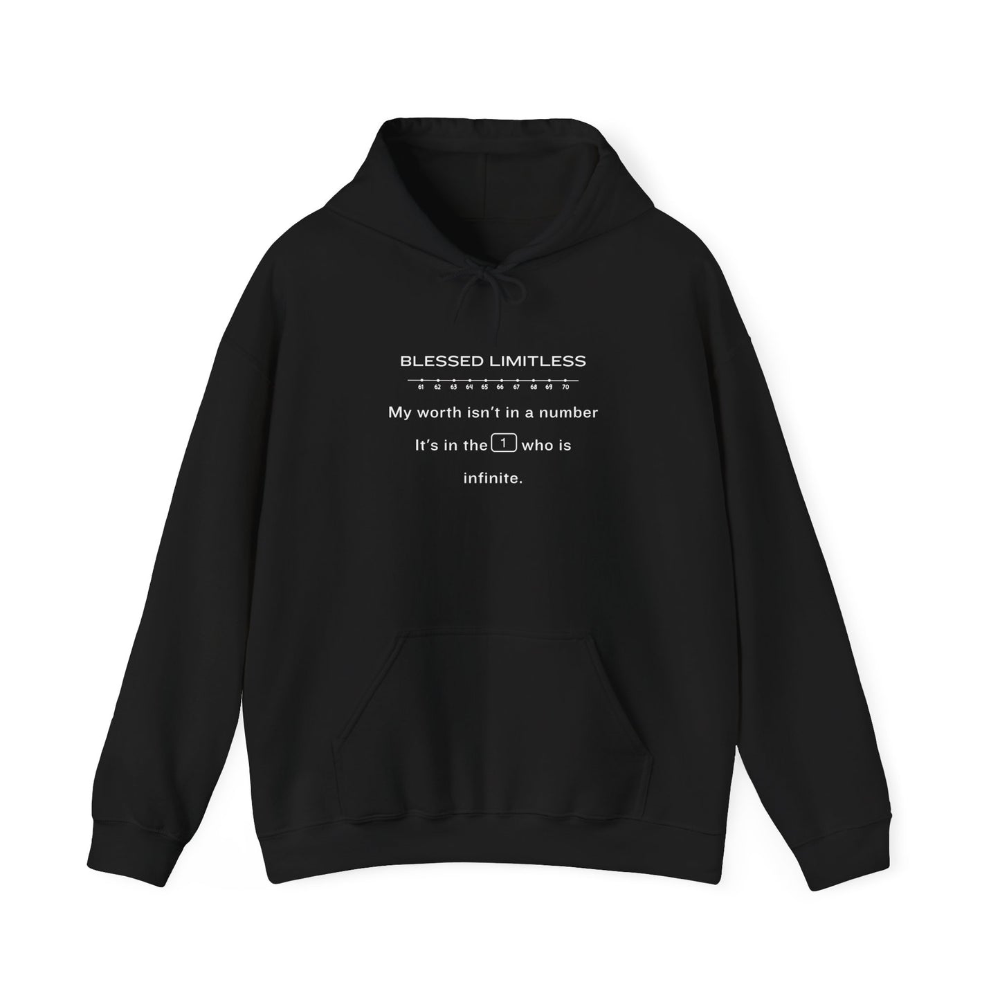 My Worth Is Not in a Number Hoodie – Faith Identity Statement Unisex Heavy Blend™ Hooded Sweatshirt